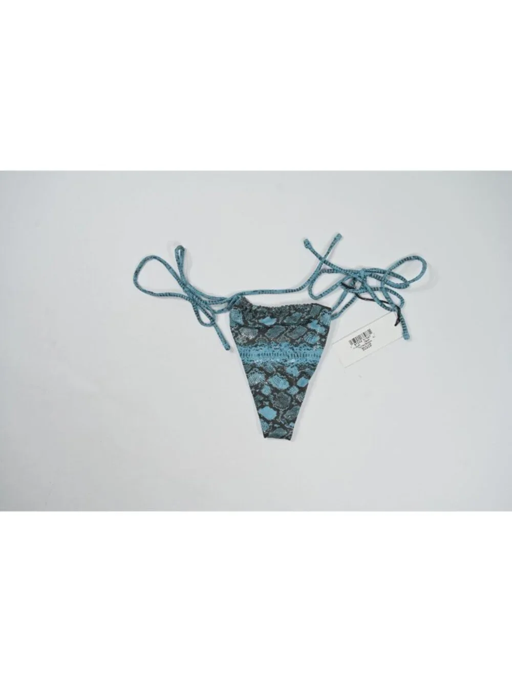 Frankies Bikinis x KHY Tia Foil String Bikini Bottoms in Cobra